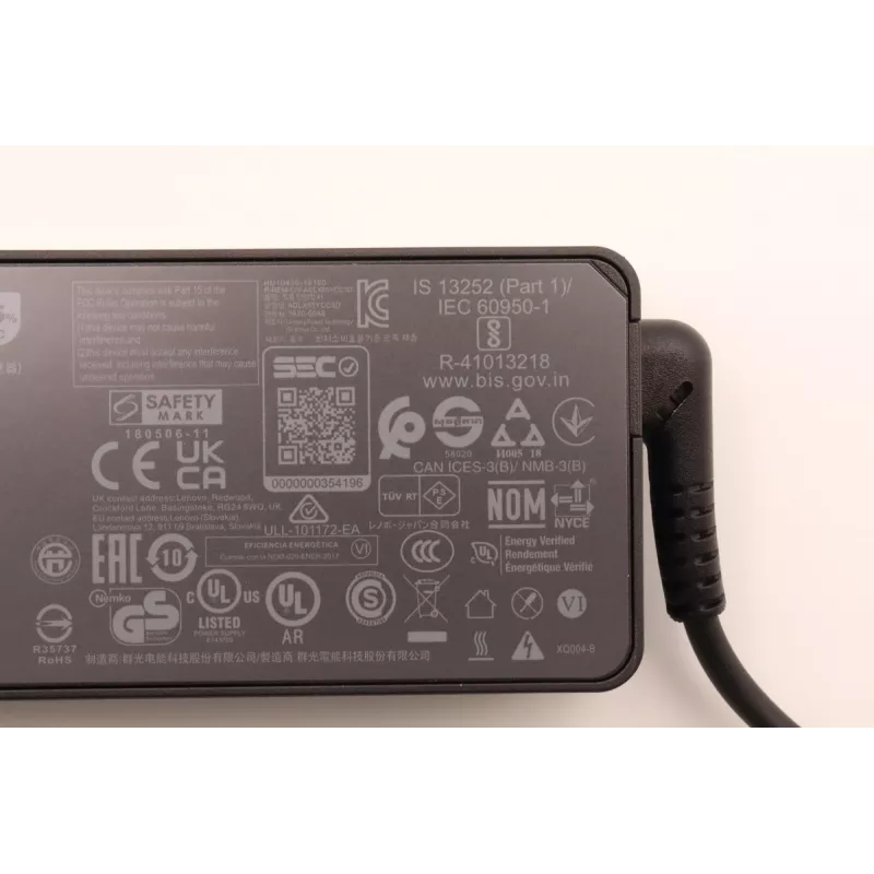 Voeding 65W USB Type-C Lenovo 5A10W86254 — 65W USB-C voeding voor laptops en compatibele apparaten