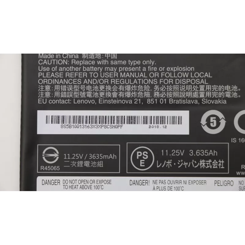Lenovo 5B10Q13163 laptopaccu, 42Wh, 3 cellen, 11,25V
