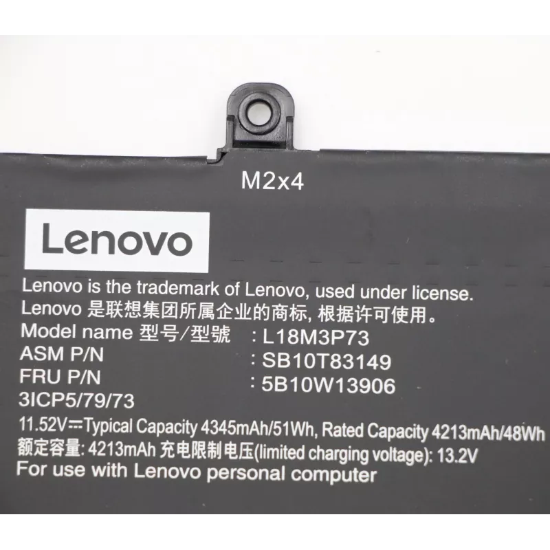 Interne accu Lenovo 5B10W13906 50Wh voor compatibele Lenovo-laptops