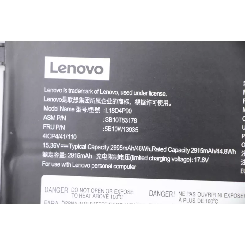 Interne lithium-ion-laptopaccu Lenovo 46 Wh model 5B10W13935