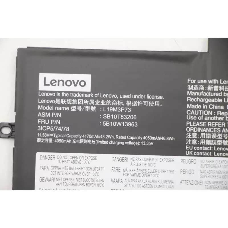 Interne accu Lenovo 5B10W13963 48,2 Wh Li-Ion voor compatibele Lenovo-laptops