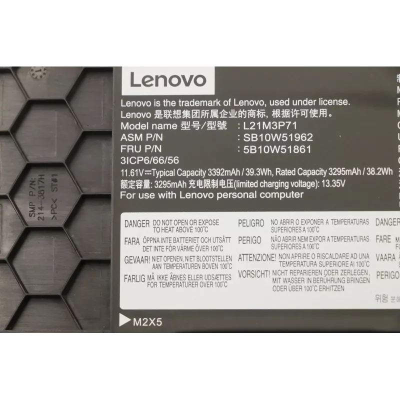 Interne laptopaccu Lenovo 5B10W51861 39,3 Wh Li-Ion