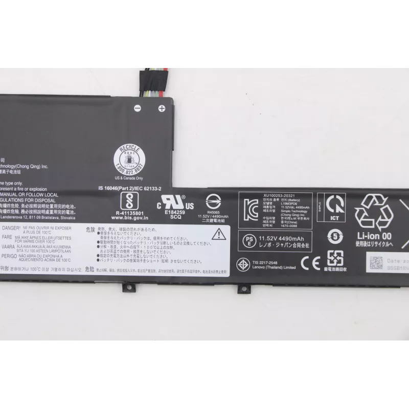 Accu Lenovo 11,52 V 52,5 Wh lithium-ion 5B10X49072 voor compatibele Lenovo-laptops