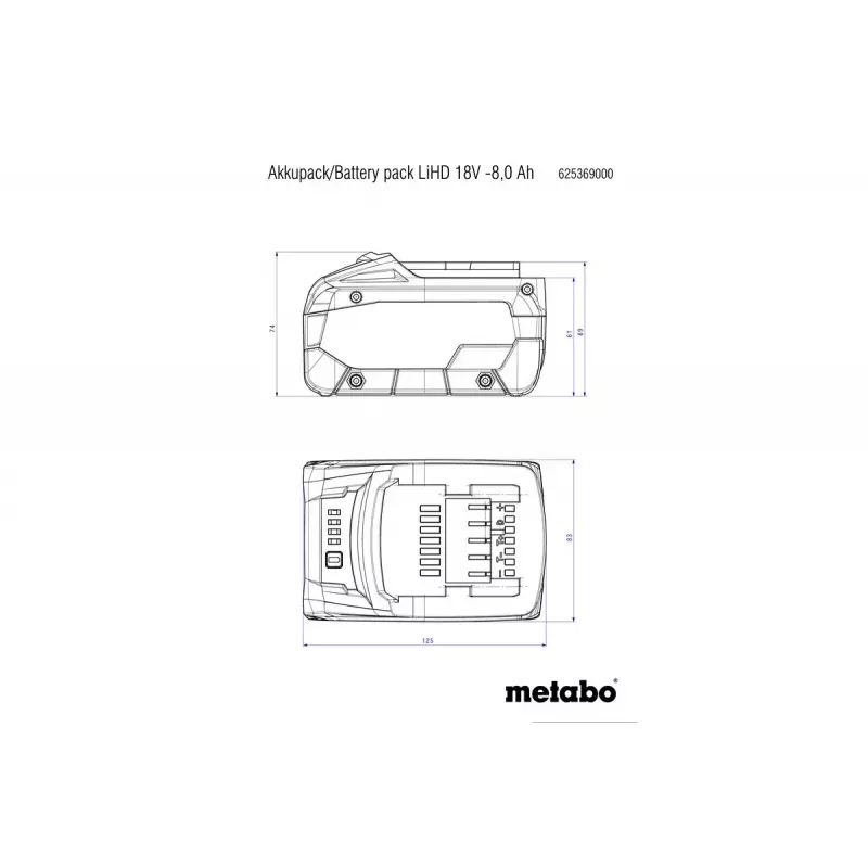 Oplader Metabo 625549000 universeel AC