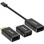 InLine USB-displayconverter set 6-in-1, 4K/60Hz zwart