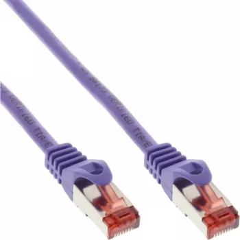 Patchkabel InLine Cat6 S/FTP PiMF RJ-45–RJ-45 250 MHz PVC paars 1,5 m