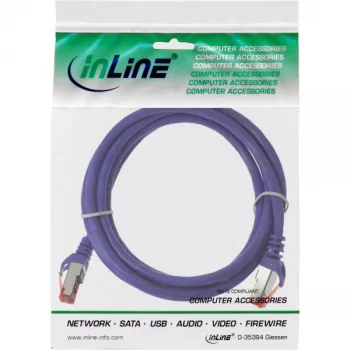 Patchkabel InLine Cat6 S/FTP PiMF RJ-45–RJ-45 250 MHz PVC paars 1,5 m