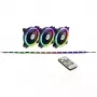 Inter-Tech Argus RS-04 RGB-ventilatorset, 3x 120 mm met 50 cm ledstrip en afstandsbediening, zwart
