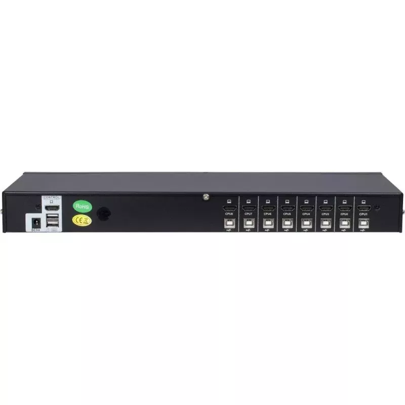 KVM-switch Inter-Tech AS-9108HA rackinbouw zwart