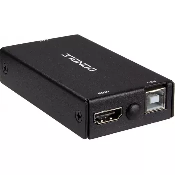 INTER-TECH KT-150H KVM-interface-adapter RJ-45 (host) naar HDMI-uitgang, bedraad, max. 1980×1080, metaal, zwart