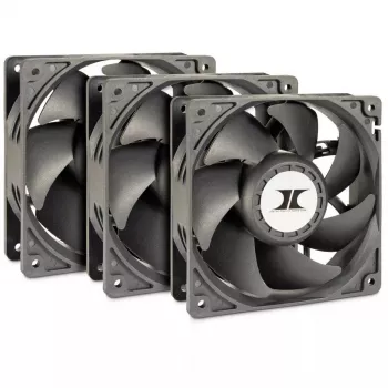 Ventilator Inter-Tech 88887368 computerkoelsysteem 12 cm zwart 3 stuks