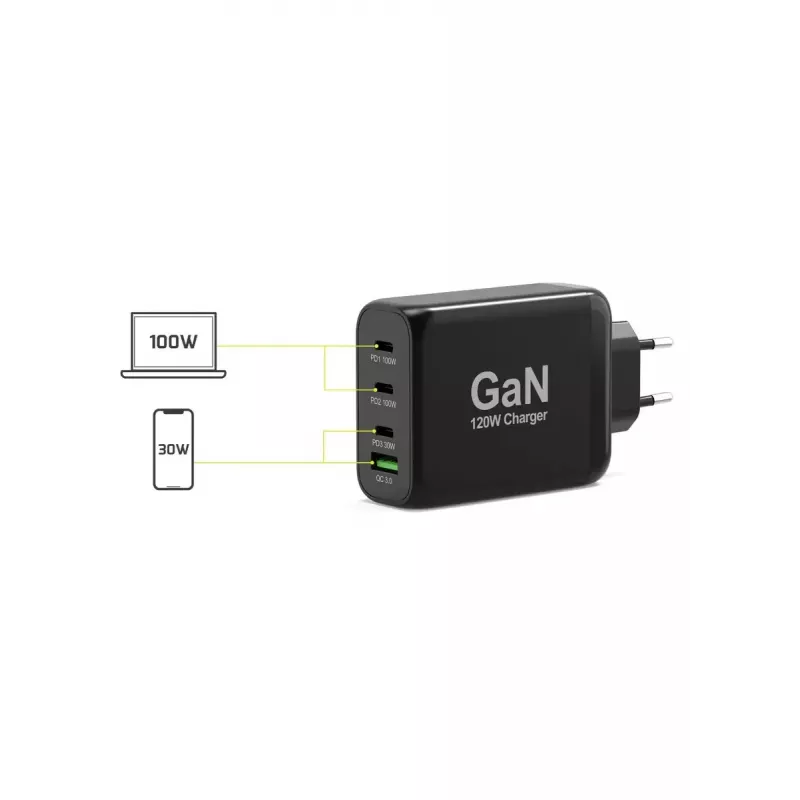 Oplader voor mobiele apparaten Port Designs 900107-EU AC snelopladen zwart