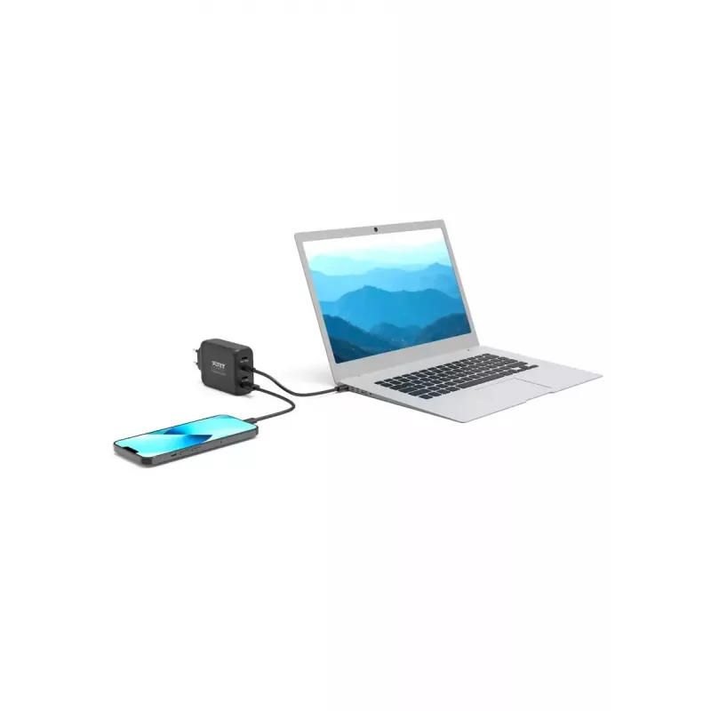 Oplader voor mobiele apparaten Port Designs 900107-EU AC snelopladen zwart