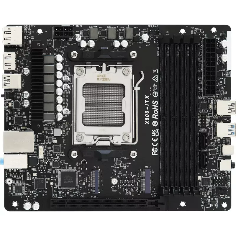 PC-barebone ASRock DeskMeet X600 desktop zwart