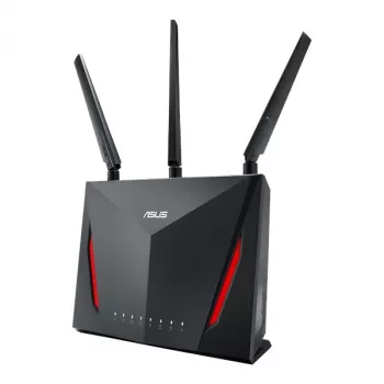 Tafel-wifirouter ASUS RT-AC2900, dualband 2,4/5 GHz, Wi-Fi 5 (802.11ac), 2917 Mbit/s, gigabit-ethernet, 4 LAN-poorten, USB, 4 antennes