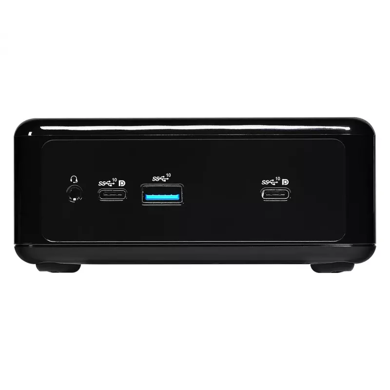 ASRock 4x4 BOX-5600U pc-barebone, AMD Ryzen 5600U, 0,6 l, 2 RAM-slots tot 64 GB, HDD en SSD (M.2, SATA III), 2x LAN, 90 W