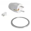 Inbouw-tafelstopcontact Bachmann PIX met 2 m netsnoer, wit, Ø 6,8 cm, hoogte 50 mm