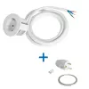 Inbouw-tafelstopcontact Bachmann PIX met 2 m netsnoer, wit, Ø 6,8 cm, hoogte 50 mm