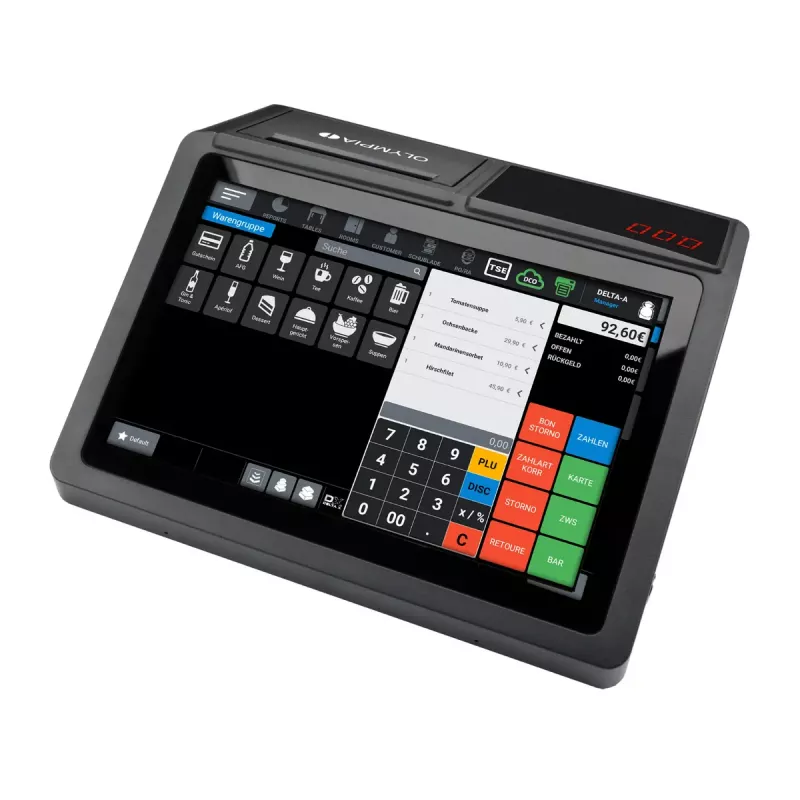 Kassa Olympia T110 thermische printer, 100000 PLU's, LED-display (10,1 inch)