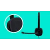 Logitech H151 stereoheadset met ruisonderdrukkende microfoon, bedraad, zwart