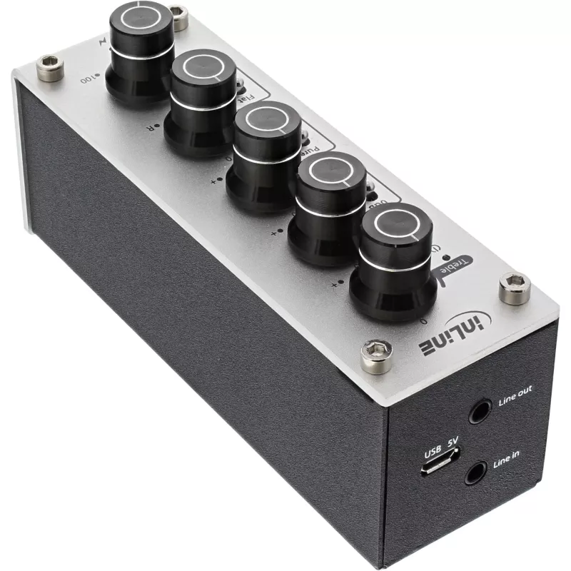 InLine AmpEQ mobiel, Tri-Tone Hi-Res AUDIO voor- en hoofdtelefoonversterker, 3,5 mm stereo