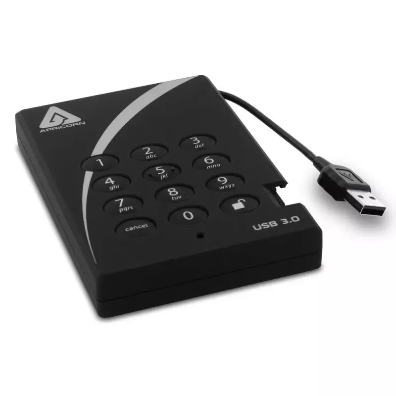 Externe harde schijf Apricorn 1TB USB 3.2 A25-3PL256-1000