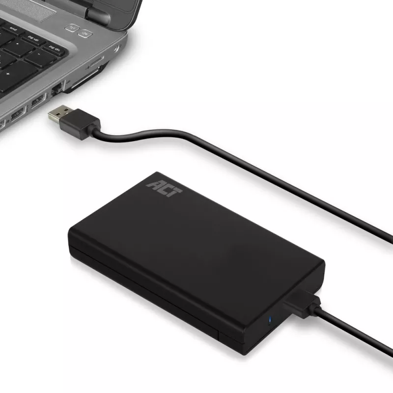 HDD/SSD-behuizing ACT 2,5-inch SATA-harde-schijfbehuizing schroefloos USB 3.2 Gen1