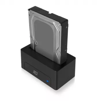 ACT 2,5 inch/3,5 inch SATA HDD/SSD-dockingstation USB 3.2 Gen1 zwart