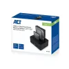 ACT 2,5 inch en 3,5 inch SATA dual-HDD/SSD-dockingstation, USB 3.2 Gen1