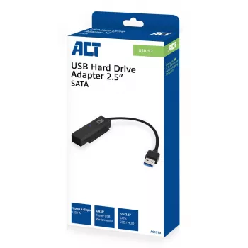 ACT USB-adapterkabel voor 2,5 inch SATA HDD/SSD AC1510 0,15 m zwart