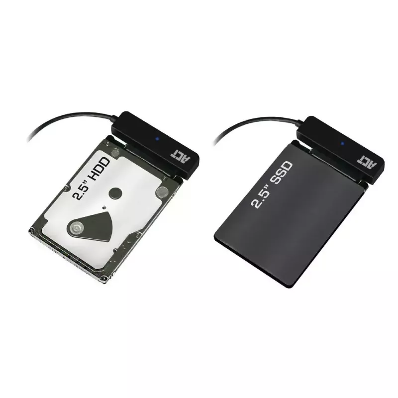 ACT AC1525 kabeladapter USB-C naar SATA 7-pins + 15-pins, zwart