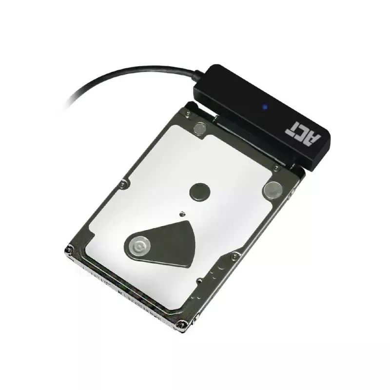 ACT AC1525 kabeladapter USB-C naar SATA 7-pins + 15-pins, zwart