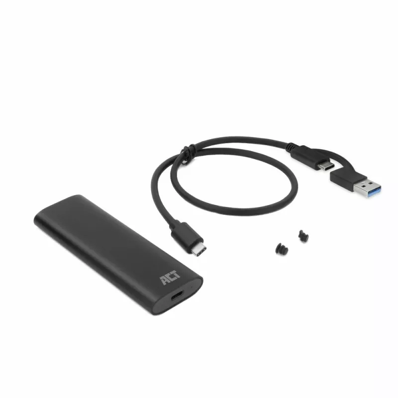 SSD-behuizing ACT AC1615 USB-C M.2 NVMe PCIe 10 Gbit/s zwart