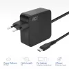ACT USB-C laptopvoeding 65W met Power-Delivery-profielen, 2 meter