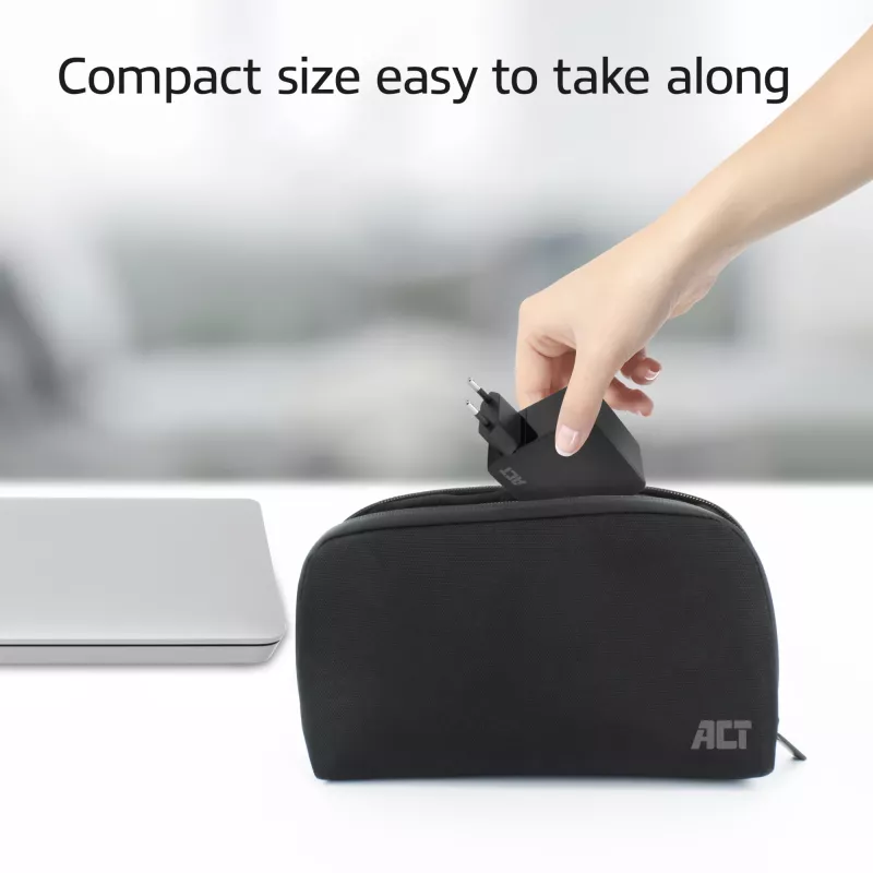 ACT USB-C laptopvoeding 65W met Power-Delivery-profielen, 2 meter