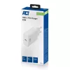 ACT compacte USB-C oplaadadapter 20W snelladen binnen universeel wit