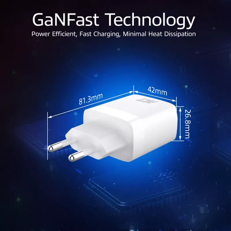 USB-C oplader ACT 35W Power Delivery PPS GaNFast universeel