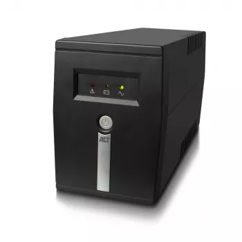 ACT Line Interactive USV 600 VA – 360 W met AVR, line-interactive, 0,6 kVA, 360 W, 240 V, overladen, diepontlading, overbelasting, kortsluiting, C13-koppeling, type F