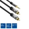 Audiokabel ACT AC3605 1,5 m 3,5 mm naar 2 x RCA zwart