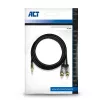 Audiokabel ACT AC3605 1,5 m 3,5 mm naar 2 x RCA zwart