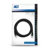 ACT zwart 15,0 meter U/UTP CAT6 patchkabel met RJ45-stekkers
