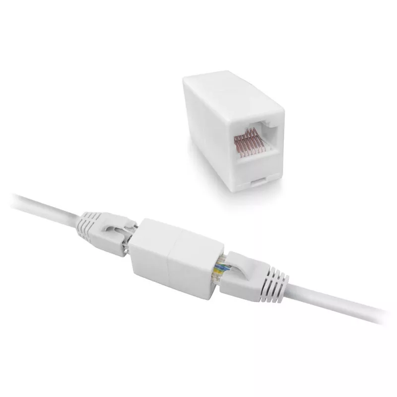 Modulaire RJ-45-koppelaar ACT AC4105 wit aansluiting 1 RJ-45 aansluiting 2 RJ-45