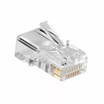 ACT modulaire CAT5E RJ-45-connector ACT AC4110 male zilver transparant 10 stuks