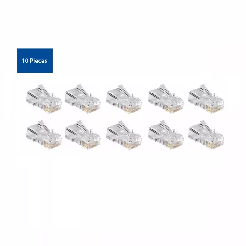 ACT modulaire CAT5E RJ-45-connector ACT AC4110 male zilver transparant 10 stuks
