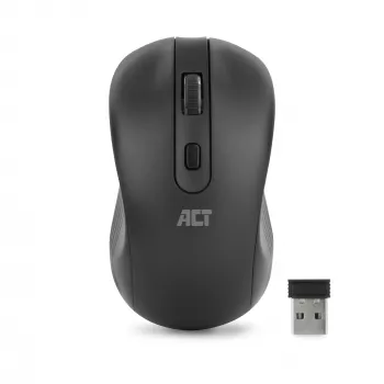 ACT AC5105 tweehandige draadloze muis, zwart