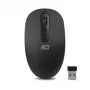 ACT draadloze muis 1200 DPI, dubbelhandig, RF draadloos, 1200 DPI, zwart