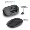 ACT draadloze muis 1200 DPI, dubbelhandig, RF draadloos, 1200 DPI, zwart