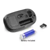 ACT draadloze muis 1200 DPI, dubbelhandig, RF draadloos, 1200 DPI, zwart