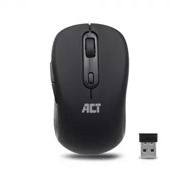 ACT AC5125 draadloze muis, tweehandig, 1600 DPI, zwart