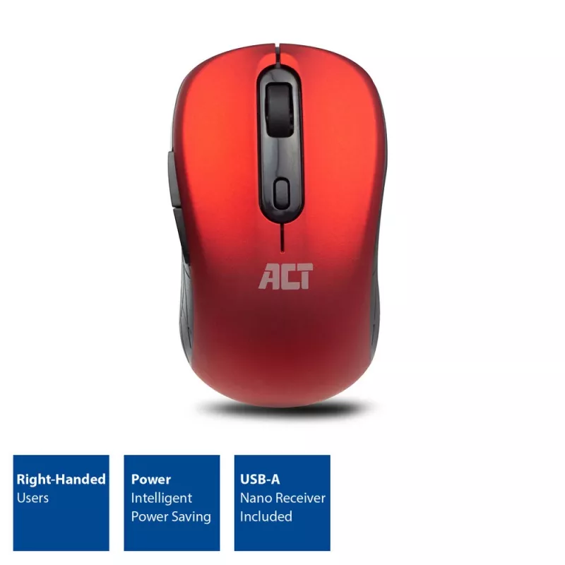 ACT AC5135 draadloze muis, tweehandig, 1600 DPI